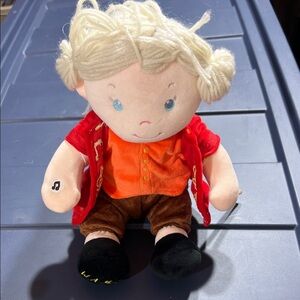 Musical Mozart Charming Stuffed Doll with Red and Orange Outfit